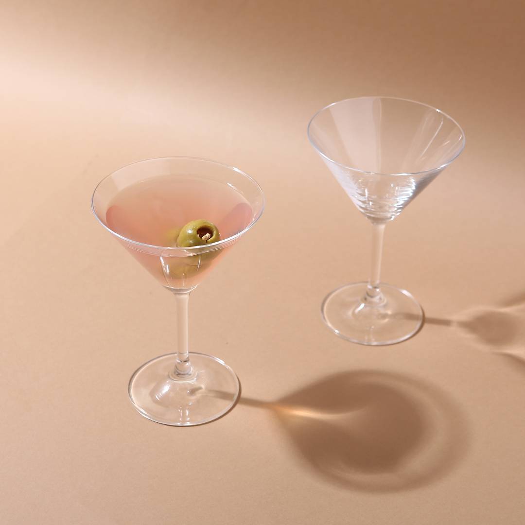 Bohemia Crystal Lara Martini Glass Set 210ml Set Of 6pcs Transparent Non Lead Crystal Glass
