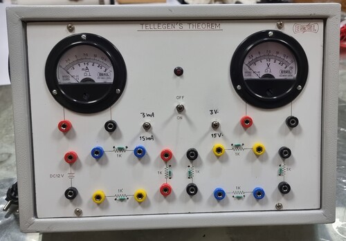 TELLEGEN THEOREM - Regulated Power Supply Board with Moving Coil Meters, Printed Circuit Diagram, 4mm Socket Connections