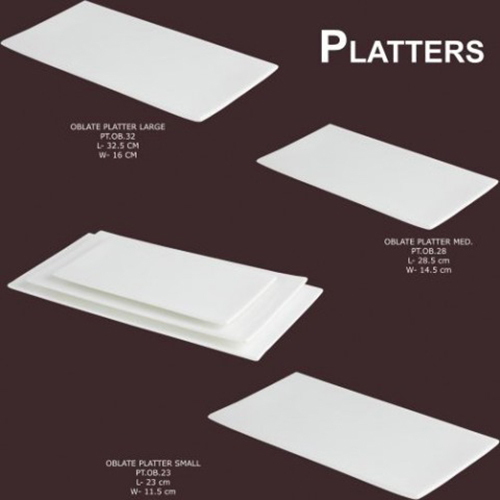 Ceramic White Platter - Large Serving Dish, Versatile Design For Appetizers, Main Courses, And Desserts | Oven-safe, Dishwasher-safe, Elegant Finish