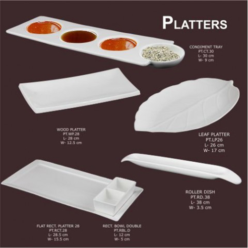 Ceramic Platter With Unique Design - Durable Stoneware, 16x12 Inches, Glossy Finish , Versatile For Appetizers, Main Courses, Or Desserts