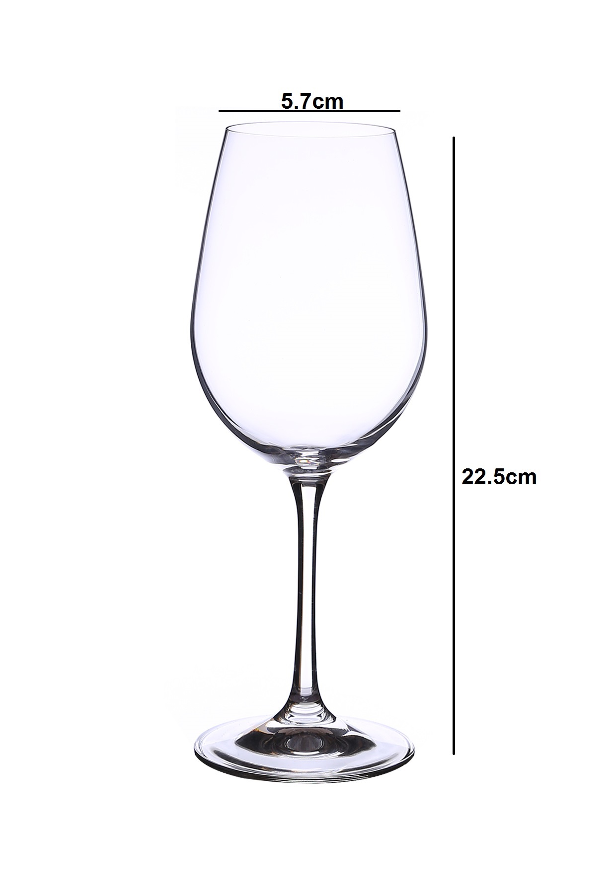 Bohemia Crystal Viola White Wine Glass Set 350ml - 22.5 X 5.7cm, Crystal Clear, Dishwasher Safe, Elegant Design, Gift Boxed, Set Of 6