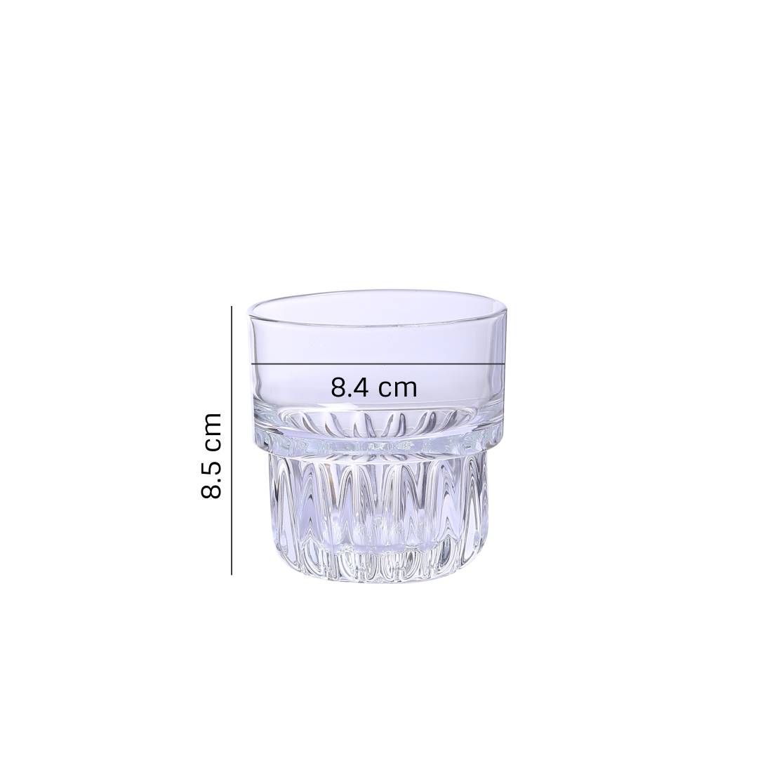 Whiskey Glass Set - Clear Soda Lime Glass, 8.5x8.4 Cm | Dishwasher Safe, Holiday Themed, 266 Ml Capacity, Gift Box Packaging, Perfect For Cocktails And Beverages