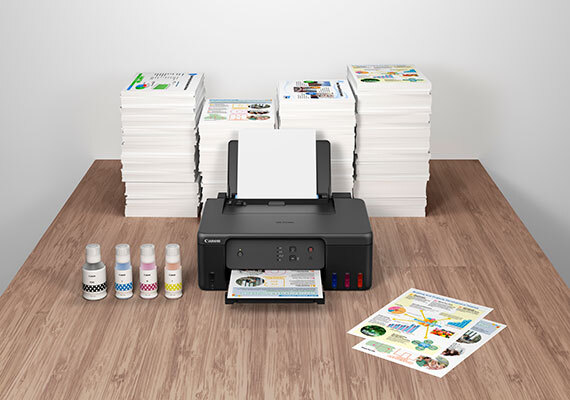 Pixma G1730 Printer - Compact Design, A4 Print Speed 11.0/6.0 Ipm | Hassle-free Ink Refilling, Easy Maintenance, Borderless Photo Printing