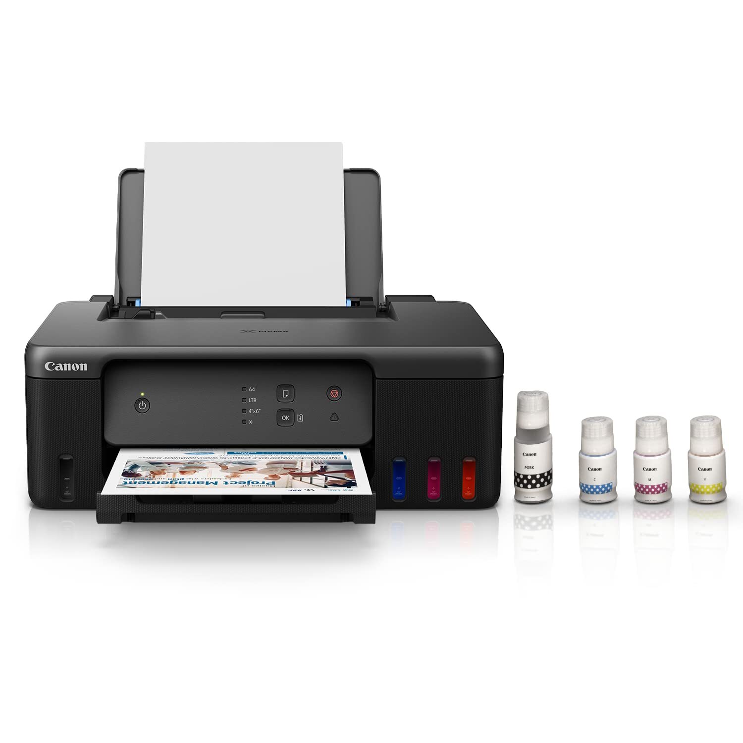 Pixma G1730 Printer - Compact Design, A4 Print Speed 11.0/6.0 Ipm | Hassle-free Ink Refilling, Easy Maintenance, Borderless Photo Printing