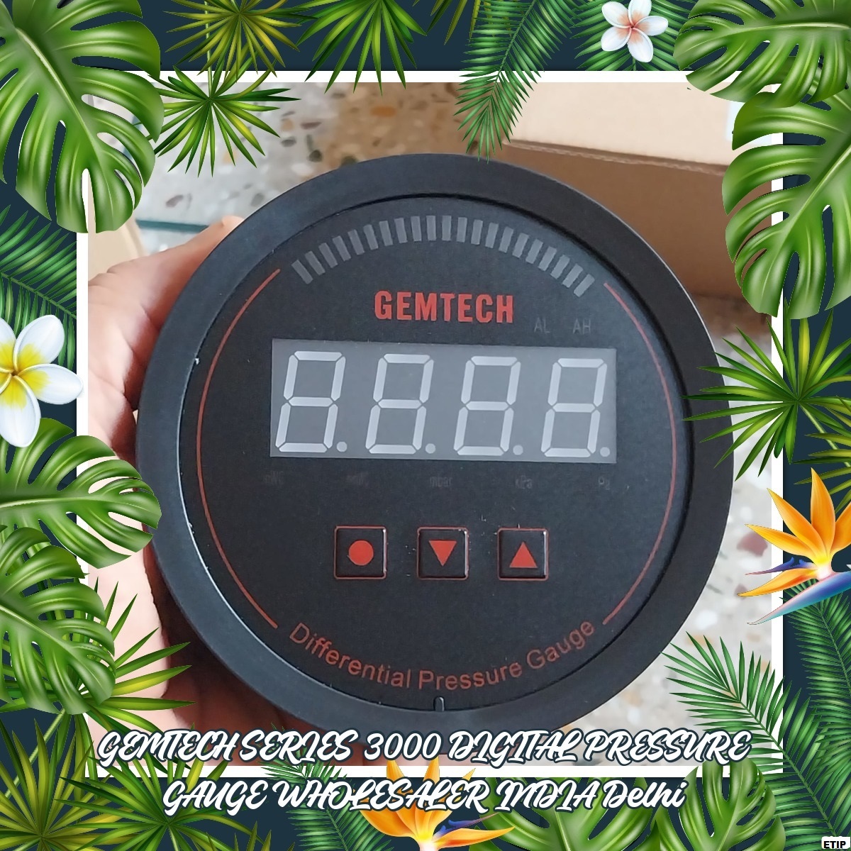 Gemtech Series 3000 Digital Pressure Gauge With Alarm Range 0 To 6 Mm Wc