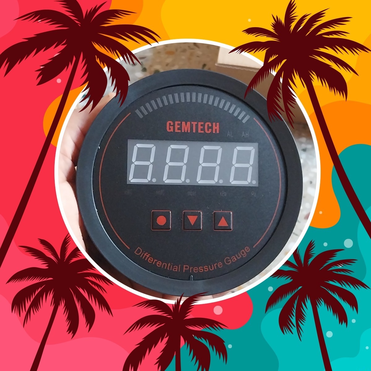 Gemtech Series 3000 Digital Pressure Gauge With Alarm Range 0 To 6 Mm Wc