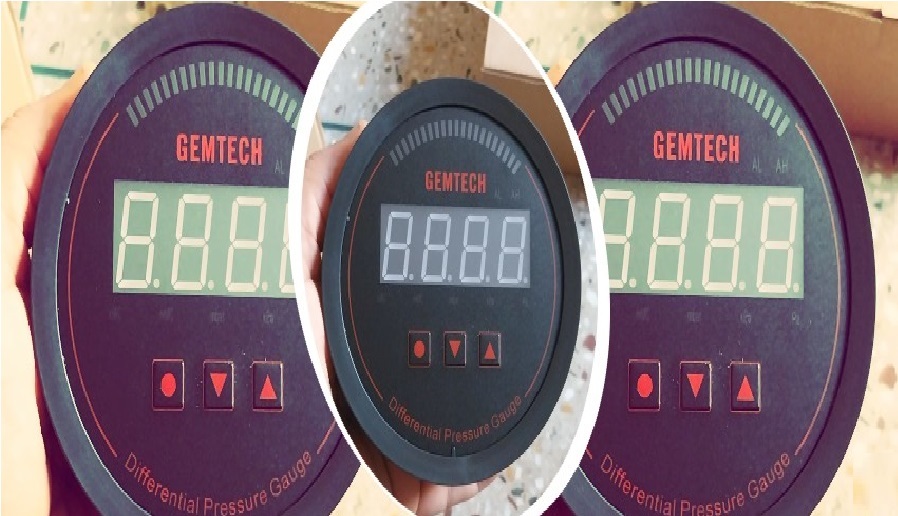 Gemtech Series 3000 Digital Pressure Gauge With Alarm Range 0 To 100 Mm Wc