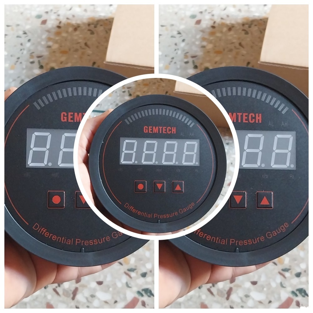 Gemtech Series 3000 Digital Pressure Gauge With Alarm Range 0 To 100 Mm Wc