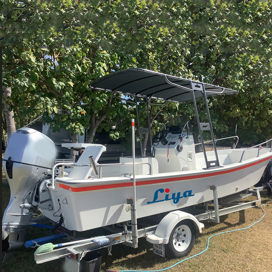 Ce Liya 19ft Fiberglass Hull Speed Fishing Boat - 5.8m Length 1.98m Width | Outboard Motor 8-person Capacity 989kg Max Load 150l Fuel Tank Oem Service Available