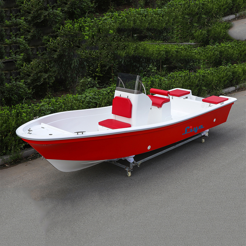 Ce Liya 19ft Fiberglass Hull Speed Fishing Boat - 5.8m Length 1.98m Width | Outboard Motor 8-person Capacity 989kg Max Load 150l Fuel Tank Oem Service Available