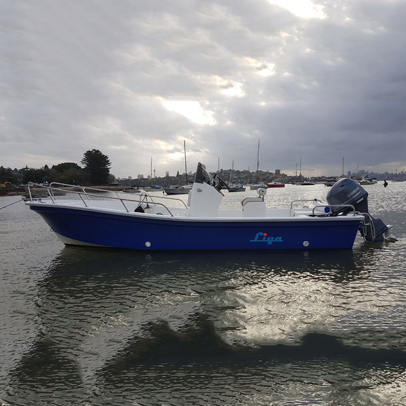 Ce Liya 19ft Fiberglass Hull Speed Fishing Boat - 5.8m Length 1.98m Width | Outboard Motor 8-person Capacity 989kg Max Load 150l Fuel Tank Oem Service Available