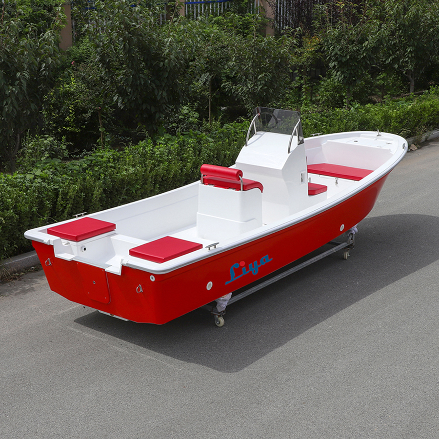 Ce Liya 19ft Fiberglass Hull Speed Fishing Boat - 5.8m Length 1.98m Width | Outboard Motor 8-person Capacity 989kg Max Load 150l Fuel Tank Oem Service Available