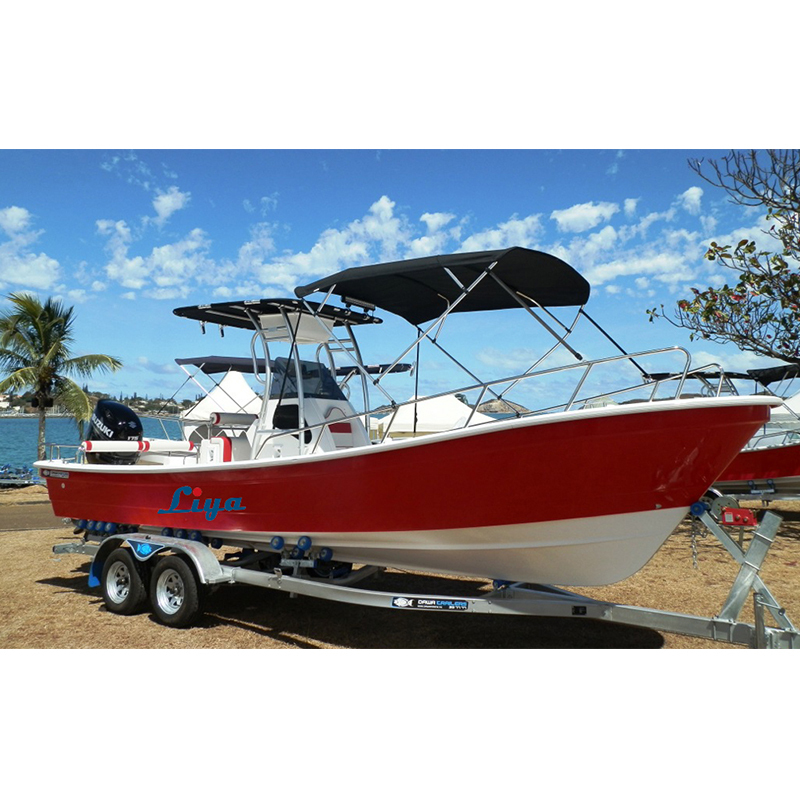 Ce Liya 19ft Fiberglass Hull Speed Fishing Boat - 5.8m Length 1.98m Width | Outboard Motor 8-person Capacity 989kg Max Load 150l Fuel Tank Oem Service Available