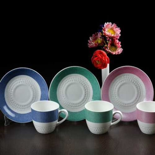 Ceramic Cup Saucer (Unique Design) - Durable Ceramic Material, Various Sizes & Shapes, Ideal For Coffee, Tea & Hot Beverages, Dishwasher & Microwave Safe