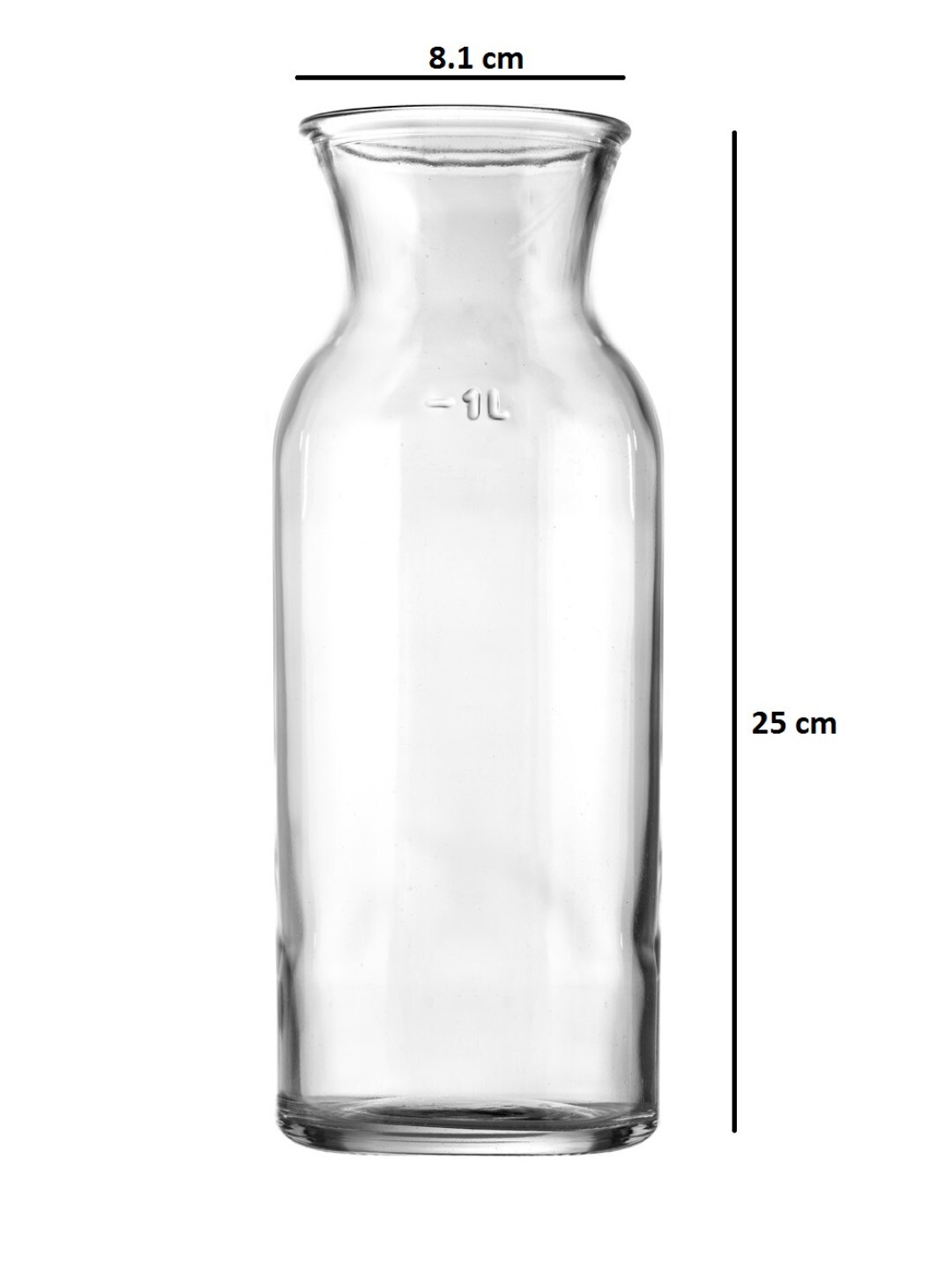 Smartserve Bar Juice Water Tea Milk Wine Decanter Glass - 1000ml Capacity | Transparent Soda Lime Glass, Easy To Clean, Dishwasher Friendly, Dimensions 25x8.1cm