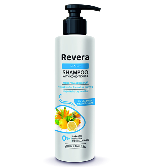 Revera N-druff Shampoo - 100 Milliliter | Enriched With Tea Tree Lemon & Rosemary Oils Glycerin Wheat Germ & Arnica Extracts For Scalp Relief