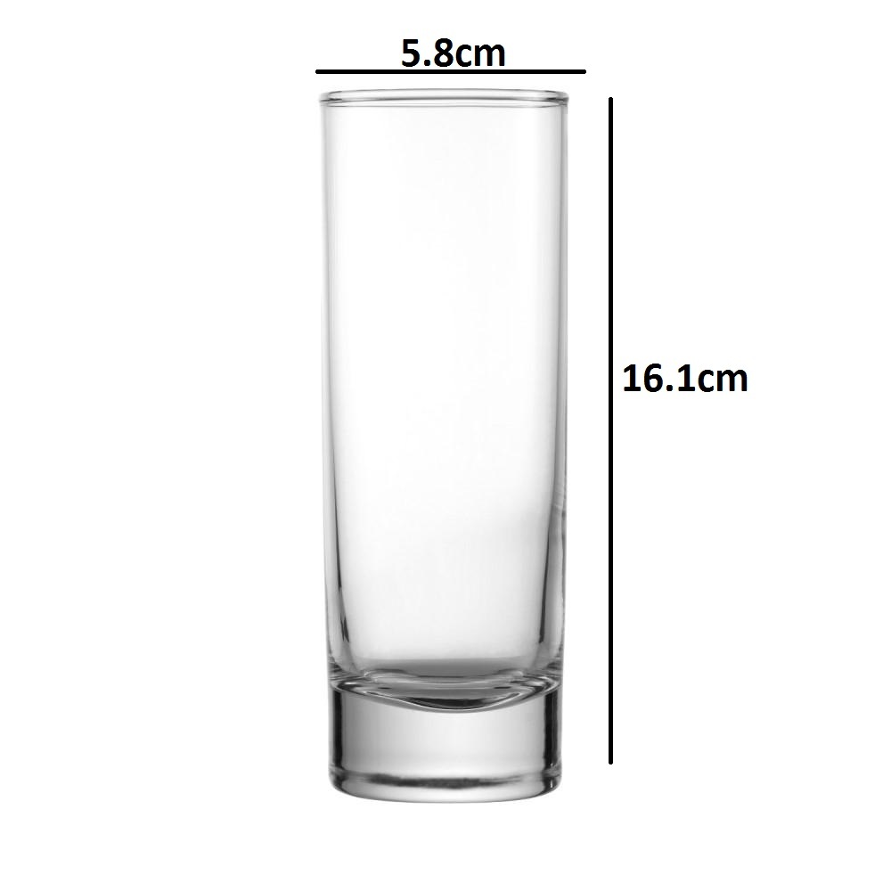 Smartserve Classico Imported Tall Water Juice Glass Set 275ml Set Of 6 - Color: Transparent