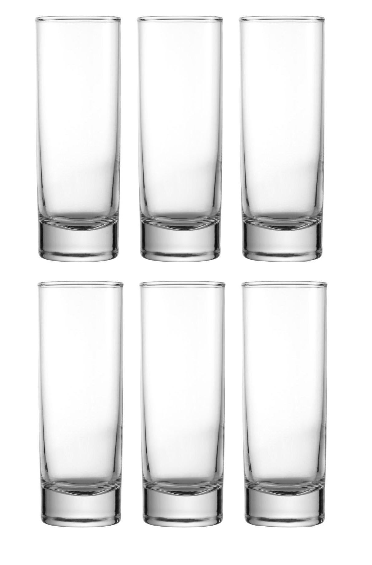 Smartserve Classico Imported Tall Water Juice Glass Set 275ml Set Of 6 - Color: Transparent