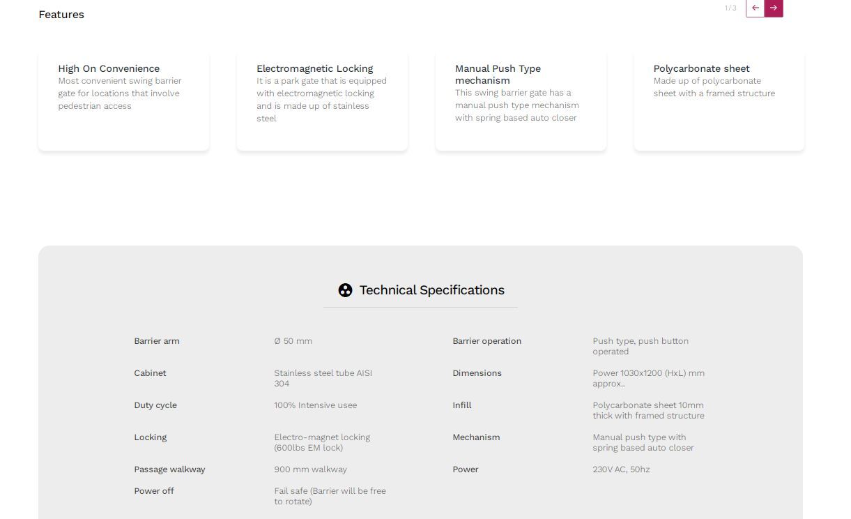 Vigiguard Plus Manual Swing Barrier Gate - Elegant Stainless Steel Design | Sophisticated Ambiance For Mass Transit, It Parks, And Airports