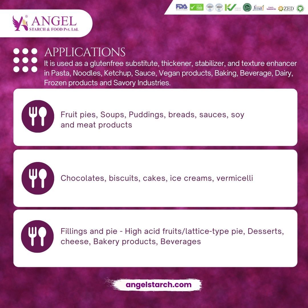 Native Starch Tapioca Starch Quick Thickener For Fruit Pies - Gluten-free, Grain-free, Non-gmo Fine Powder From Cassava Root, 24 Months Shelf Life, Texture Enhancer