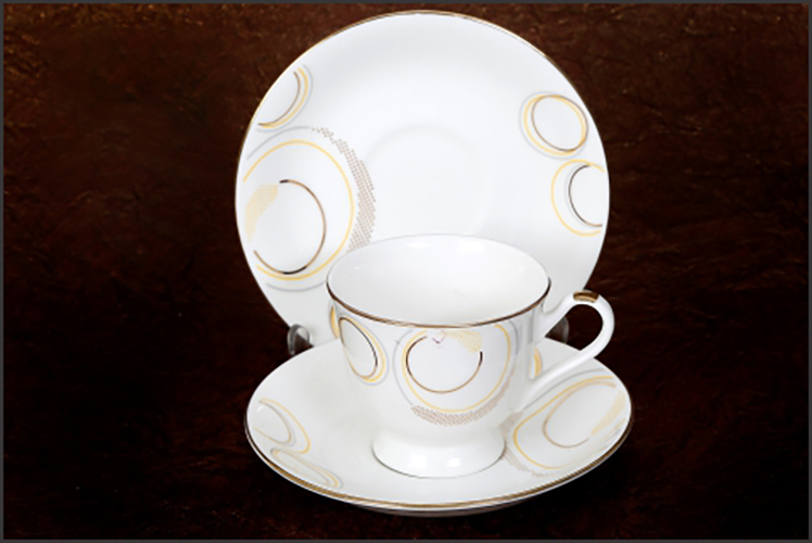 Ceramic Cup Saucer Simple Design - Durable Ceramic Material, Aesthetic Shapes And Sizes, Dishwasher And Microwave Safe, Ideal For Hot Beverages