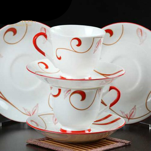 Ceramic Dinner Set 1 - Durable Ceramic, 16 Pieces, Elegant Black & White Design | Ideal For Home And Hotel Use, Microwave & Oven Safe