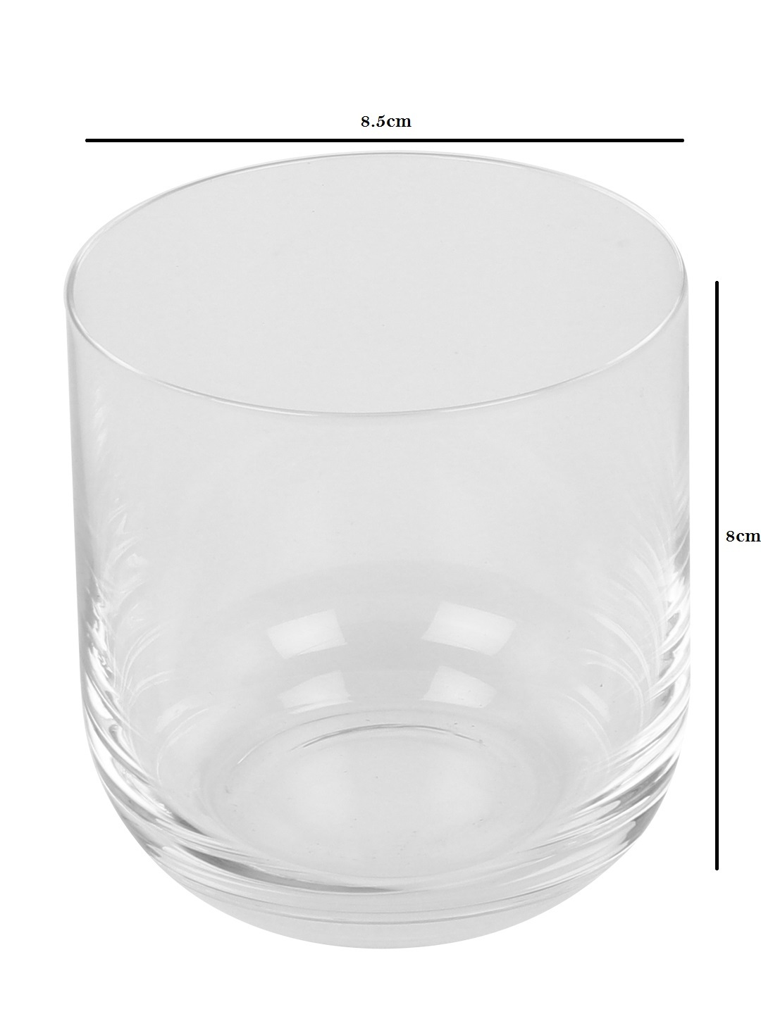 Bohemia Crystal Uma Whiskey Glass Set 330 Ml Set Of 6 - Color: Transparent