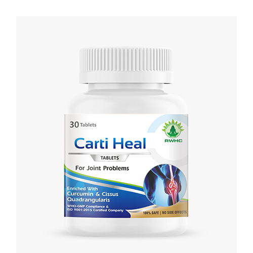 Carti Heal - 30 Tablets | White, Joint Support With Natural Ingredients, Improved Mobility, Pain Relief Featuring Turmeric & Cissus