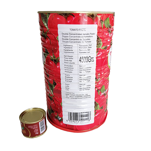 Tomato Paste 4500g - Concentration: Double Concentrated