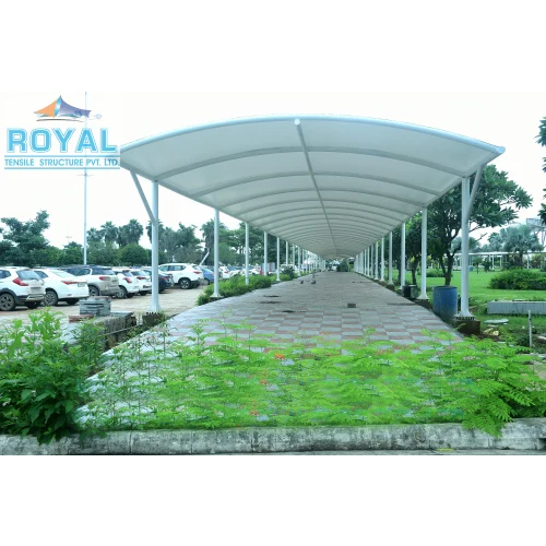 Airport Tensile Structure Walkway - Steel & PVC Panel Materials | White Color, Weather-Resistant Roof, Easy Installation, Custom Sizes Available