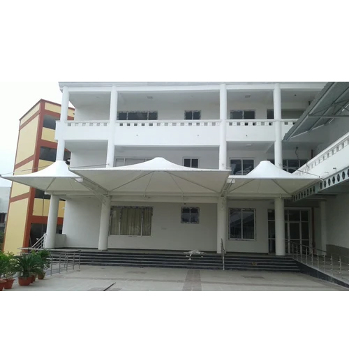 व्हाइट गज़ेबो टेन्साइल स्ट्रक्चर शेड