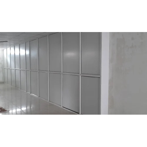 Silver Aluminium Office Partition - Assembly: Carpenter Assembly