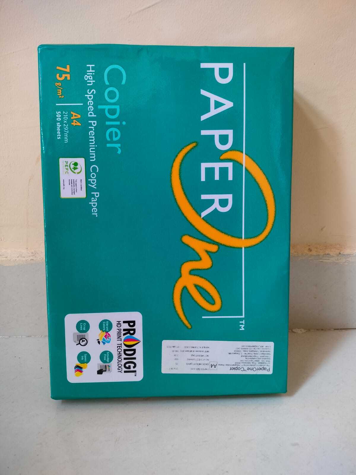 Paperone Copier Paper - Chemical Pulp, A4 Size, White Color | 70 G/cm3 Density, Eco Friendly, High-speed And All-purpose Printing