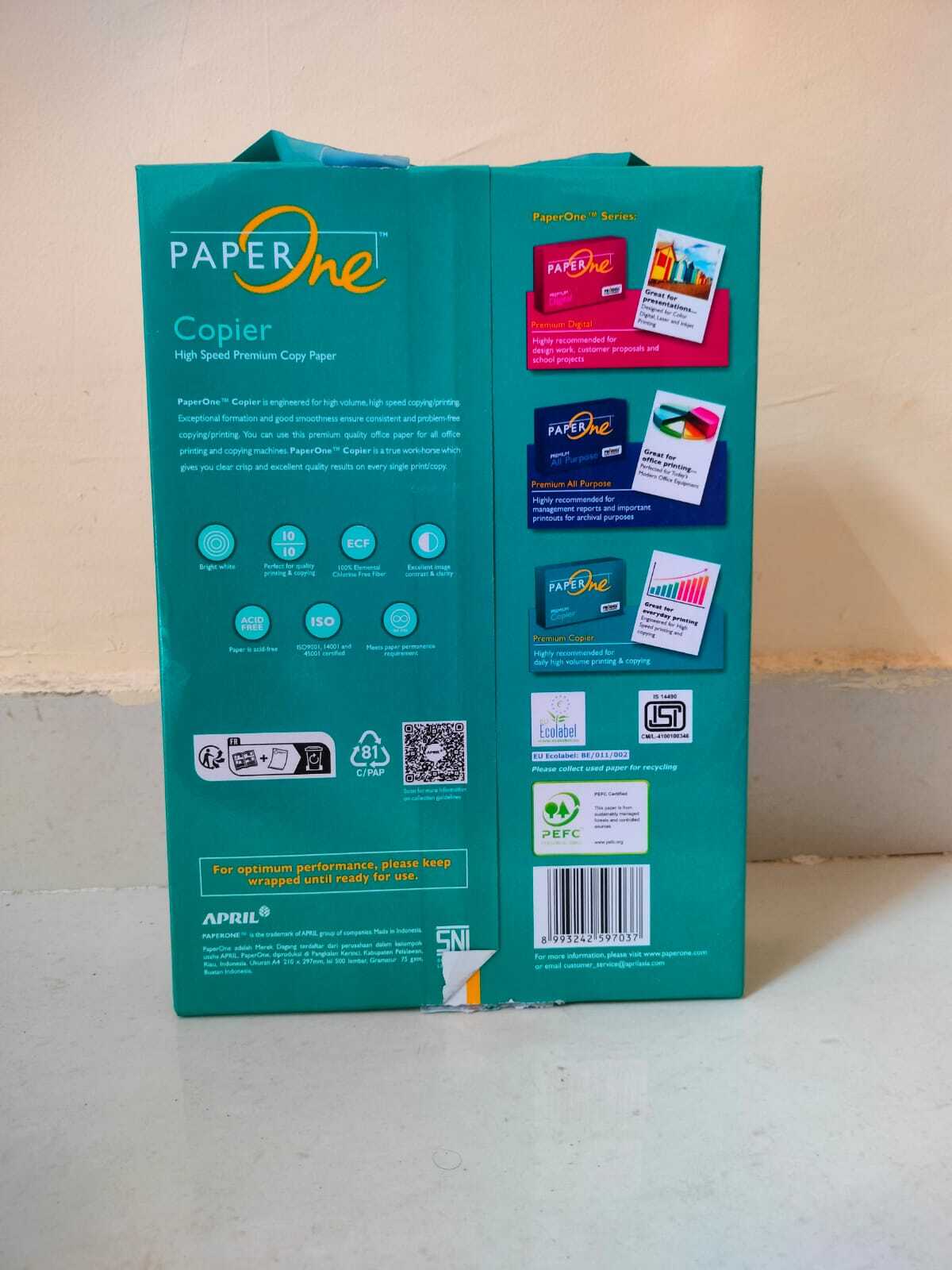 Paperone Copier Paper - Chemical Pulp, A4 Size, White Color | 70 G/cm3 Density, Eco Friendly, High-speed And All-purpose Printing