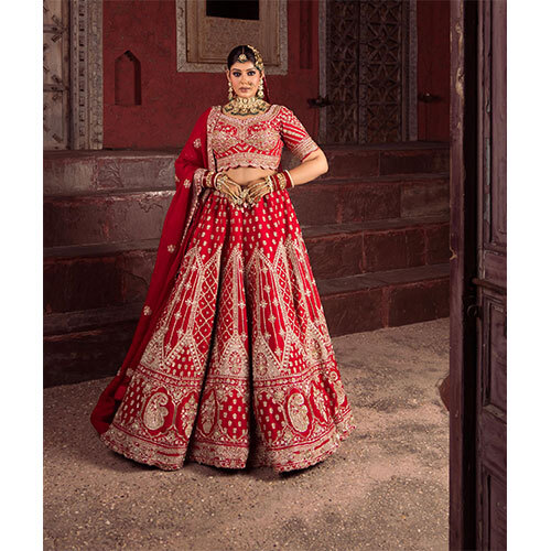 Fine Embroidery Bridal Lehenga - Color: Different Available