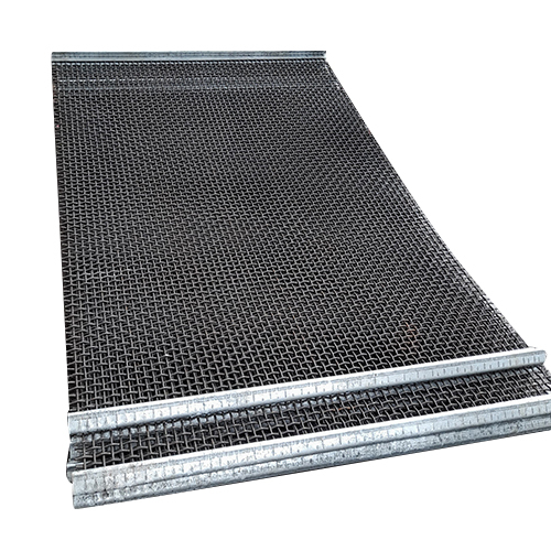 Vibrating Screen Mesh - Steel Material, Aluminum Wire Type | Silver Color, Rectangular Hole Shape, Plated Surface Treatment, Weave Wire Mesh Style