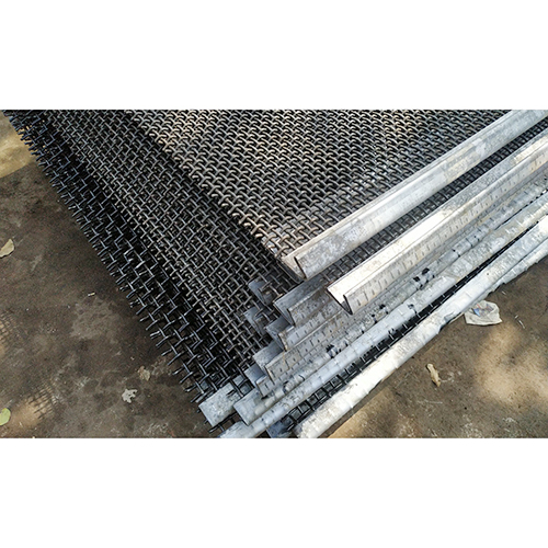 Vibrating Screen Mesh - Steel Material, Aluminum Wire Type | Silver Color, Rectangular Hole Shape, Plated Surface Treatment, Weave Wire Mesh Style