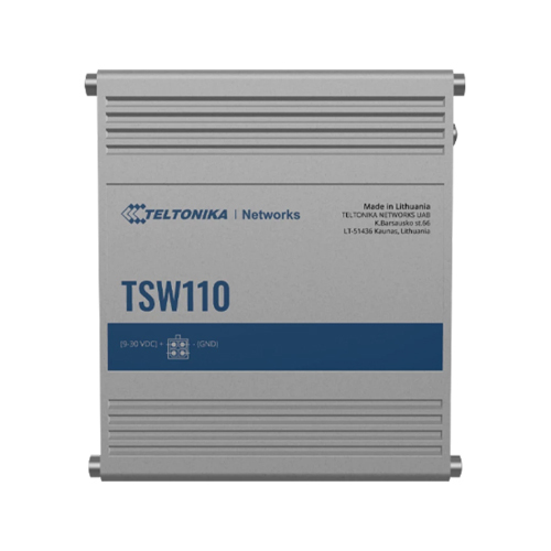 TSW110 L2 Unmanaged Switch - Aluminium Housing, 100x30x85 mm Dimensions | -40 to 75 oC Operating Temperature, 5 x Gigabit Ethernet Ports