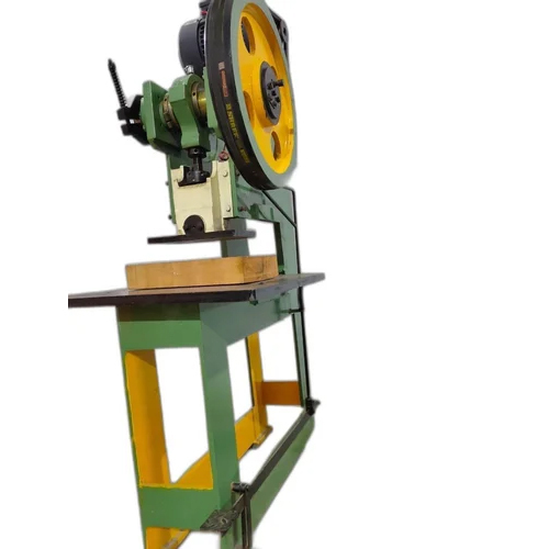 Yellow & Green Sole Cutting Machine 5 Ton Machine
