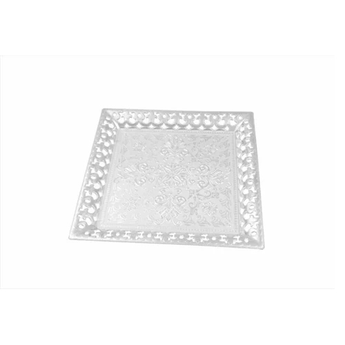 Plastic Silver Plated Tray - Plastic Material, 8 Inch Size, Soft Hardness, Silver Color | Warranty Included, Glossy Finish