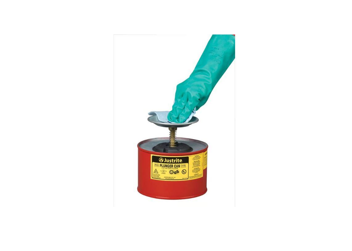 Plunger Dispensing Flame Arrester Red 10218 - Chemically Resistant Ryton And Brass, Perforated Upper Pan With Molded Edge Protector