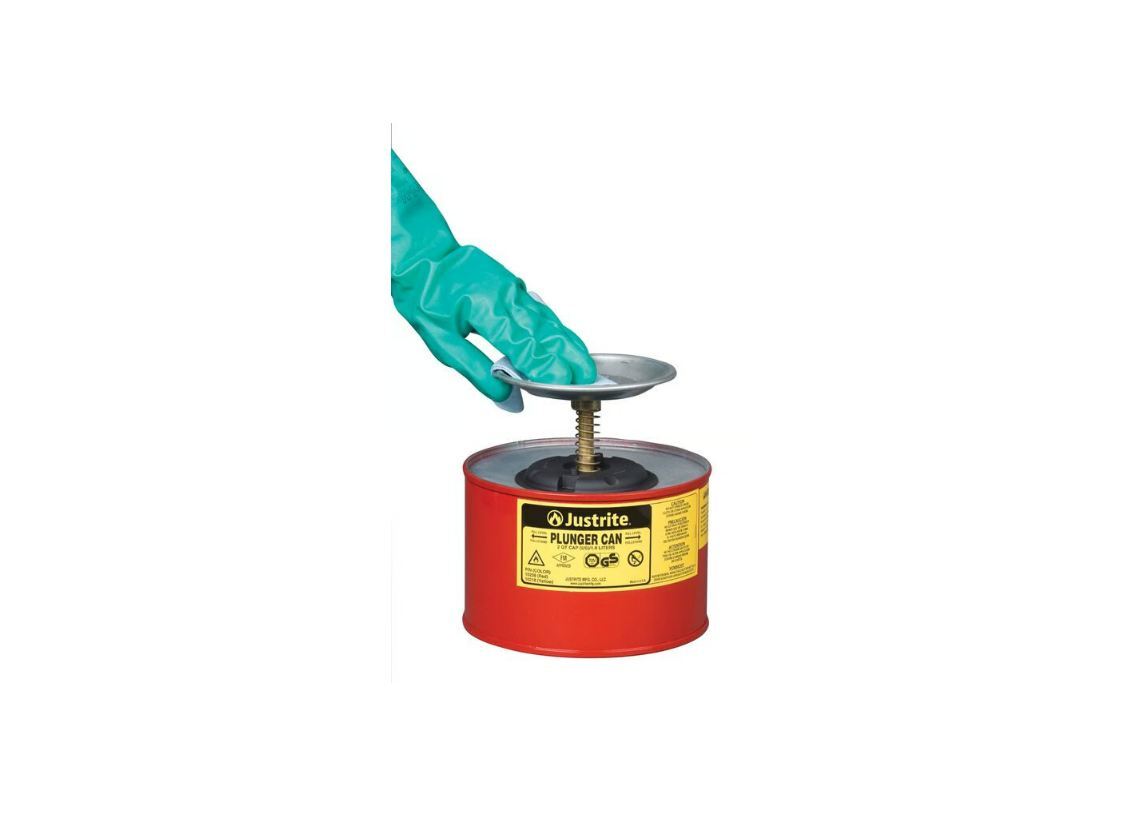Plunger Dispensing Flame Arrester Red 10218 - Chemically Resistant Ryton And Brass, Perforated Upper Pan With Molded Edge Protector