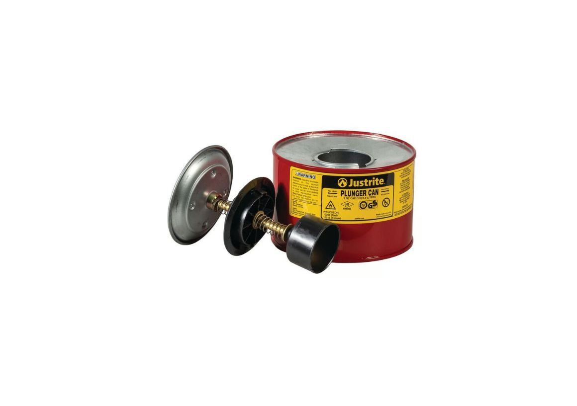 Plunger Dispensing Flame Arrester Red 10218 - Chemically Resistant Ryton And Brass, Perforated Upper Pan With Molded Edge Protector