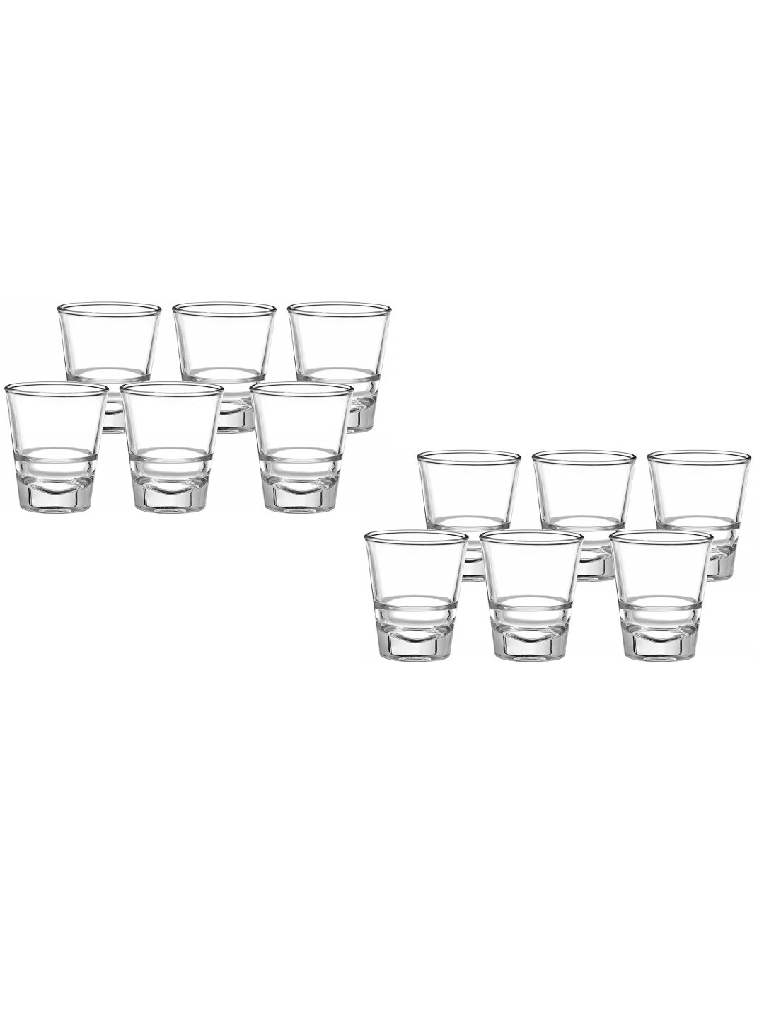 Uniglass Oxford Shot Glass Set - Soda Lime Glass, 45 Ml, 5.9x5 Cm Dimensions, Transparent Color - Durable, Dishwasher Safe, Classic Cylindrical Design