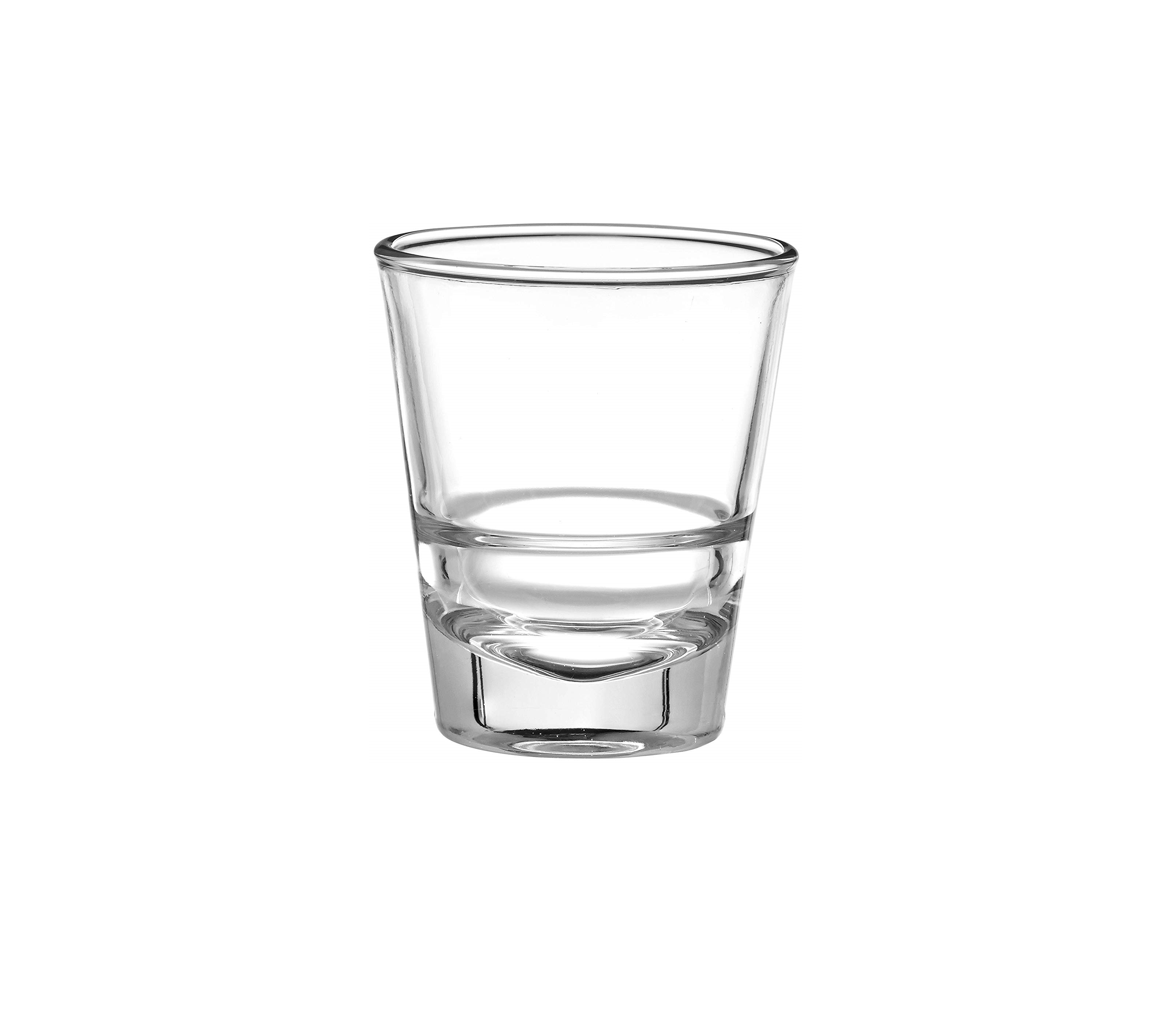 Uniglass Oxford Shot Glass Set - Soda Lime Glass, 45 Ml, 5.9x5 Cm Dimensions, Transparent Color - Durable, Dishwasher Safe, Classic Cylindrical Design