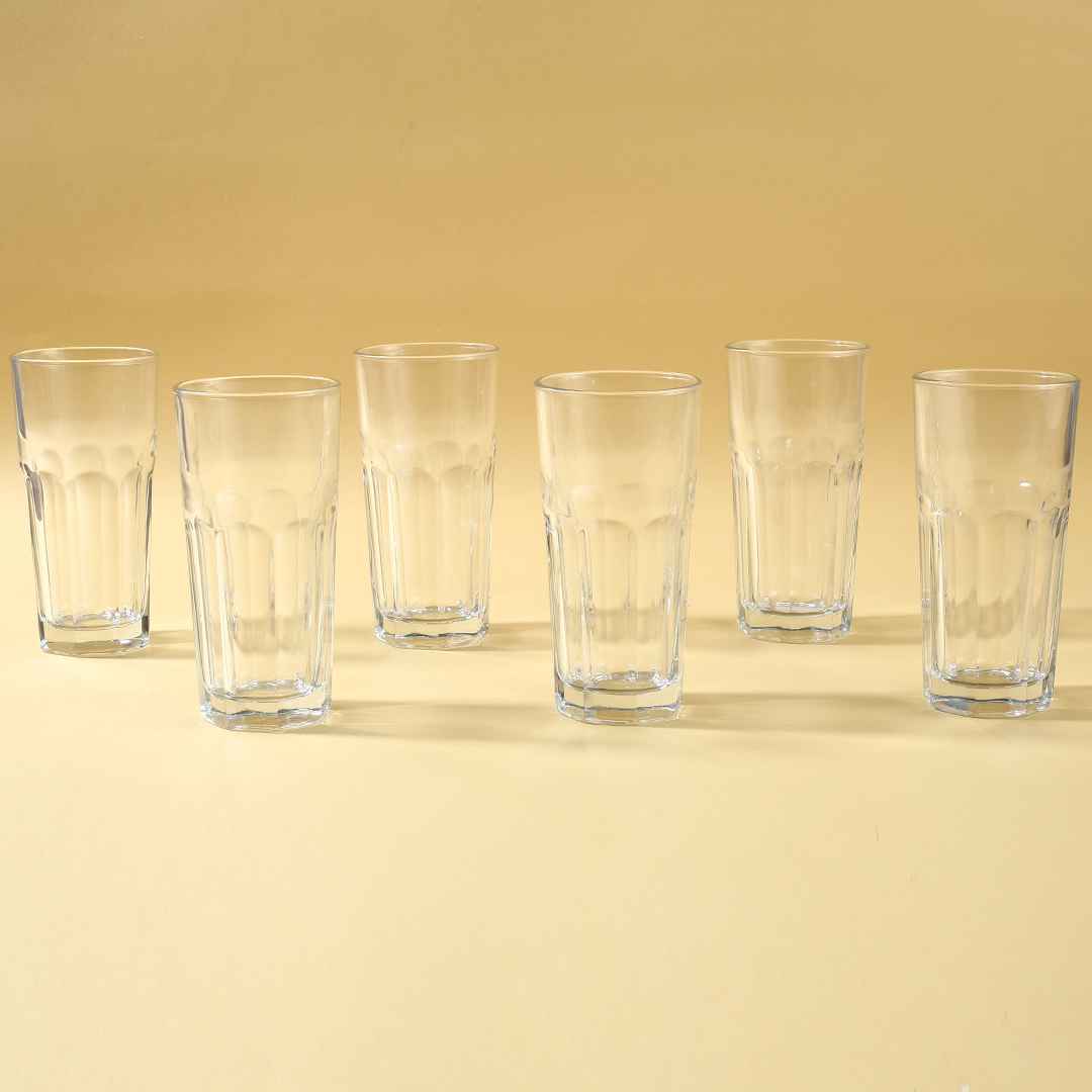 Juice Glass Set Uniglass Marocco Highball 325 Ml Set Of 6 Pcs - Color: Transparent