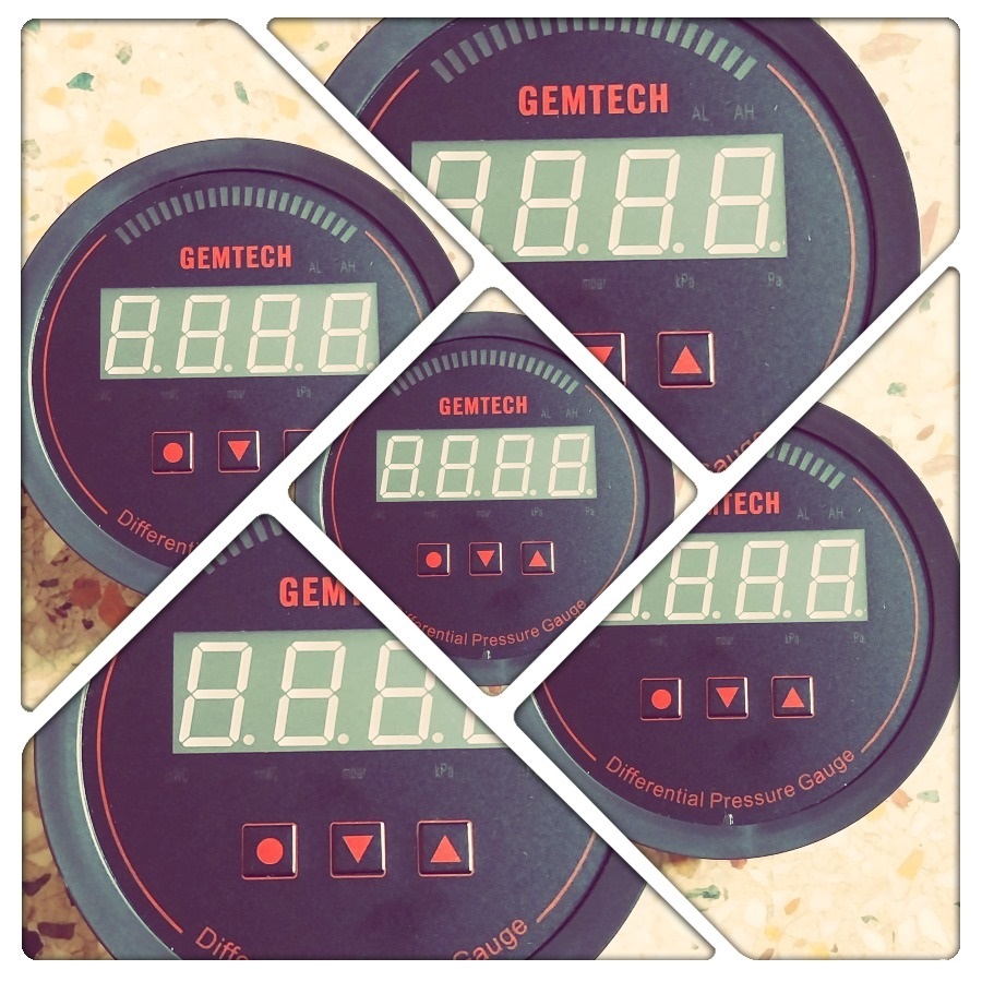 Gemtech Series 3000 Digital Pressure Gauge With Alarm Range 0 To 25 Mm Wc