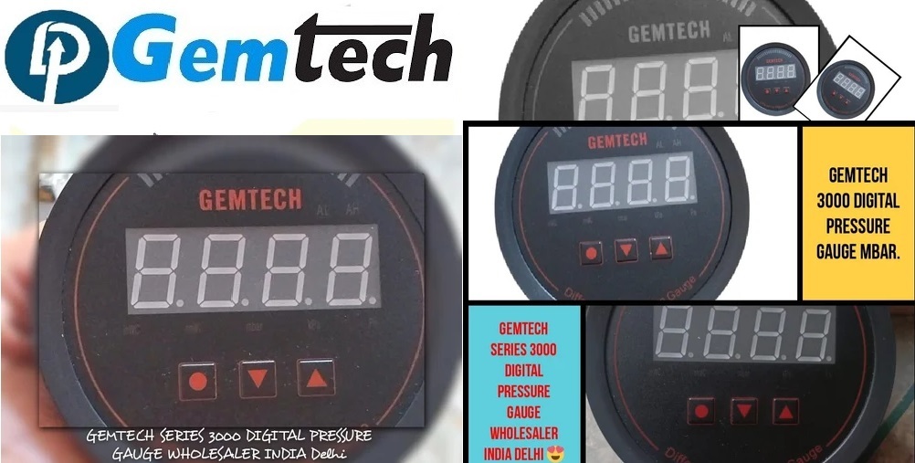 Gemtech Series 3000 Digital Pressure Gauge With Alarm Range 0 To 3000 Pascal Ashoknagar Kalyangarh