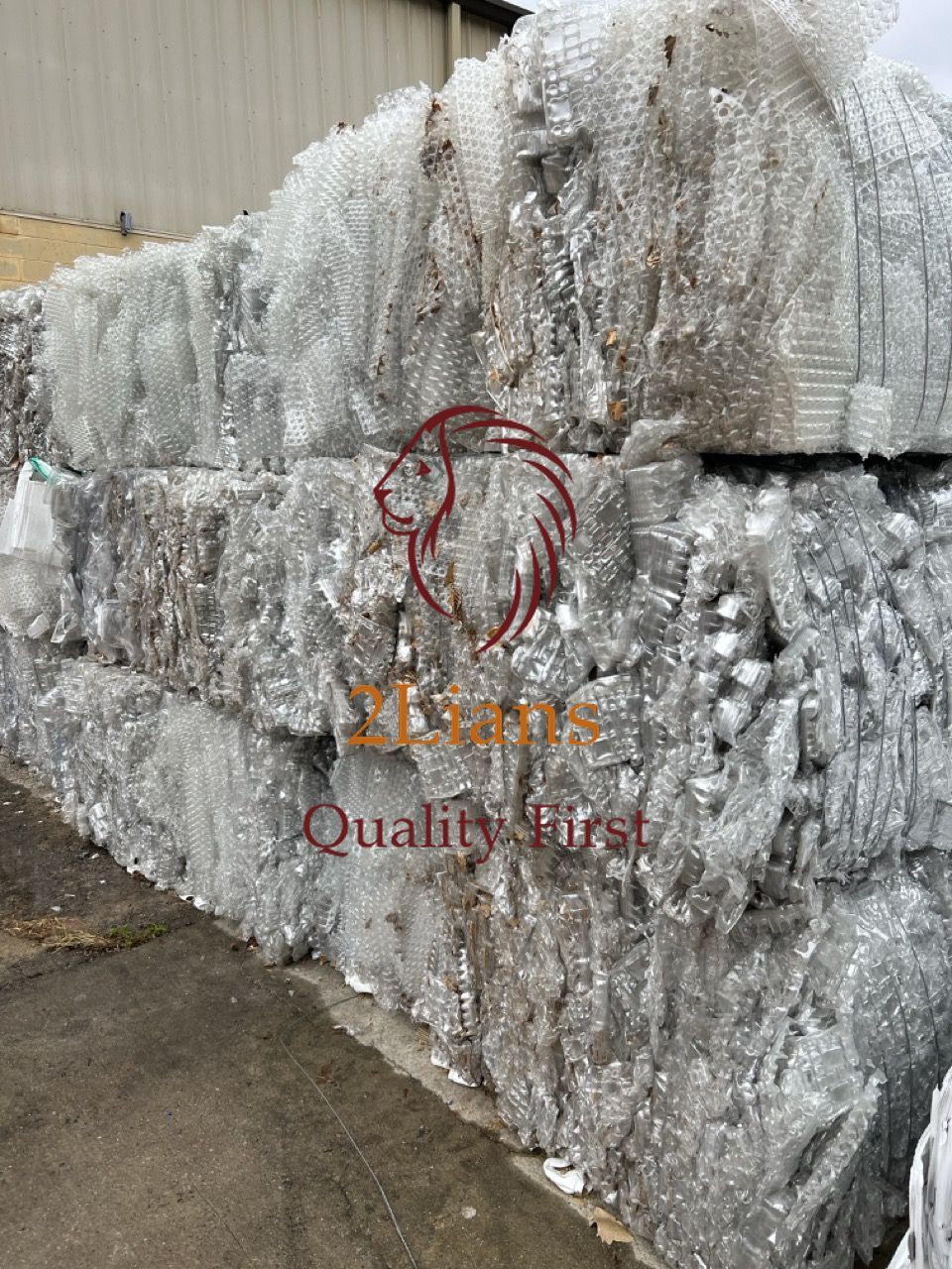 Pet Clear Tray Bale - 16 Tons, No Label, Clear For Recycling Use