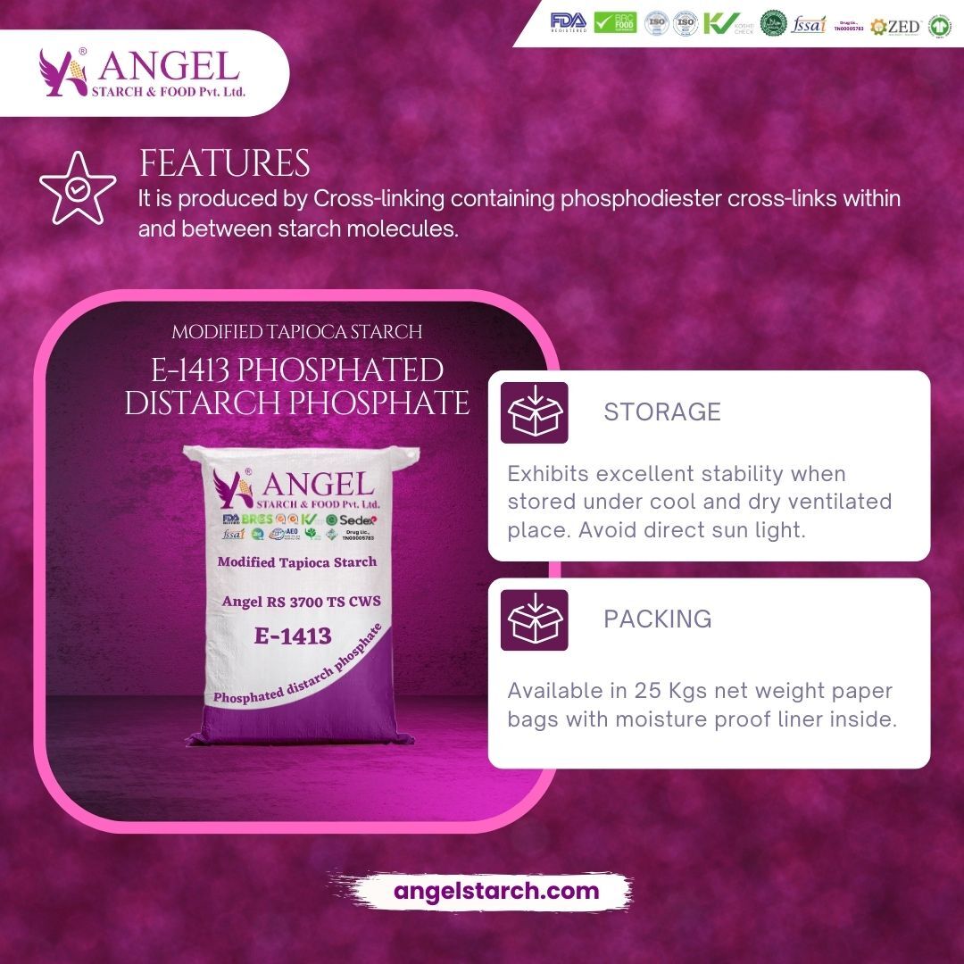 Angel Rs 3700 Ts Cws - Cold Water Soluble Tapioca Starch, Vegan, Gluten-free, Non-gmo, Pregelatinized Resistant Starch Type 4, Enhances Fiber Content, Reduces Caloric Intake, Slow Digestibility